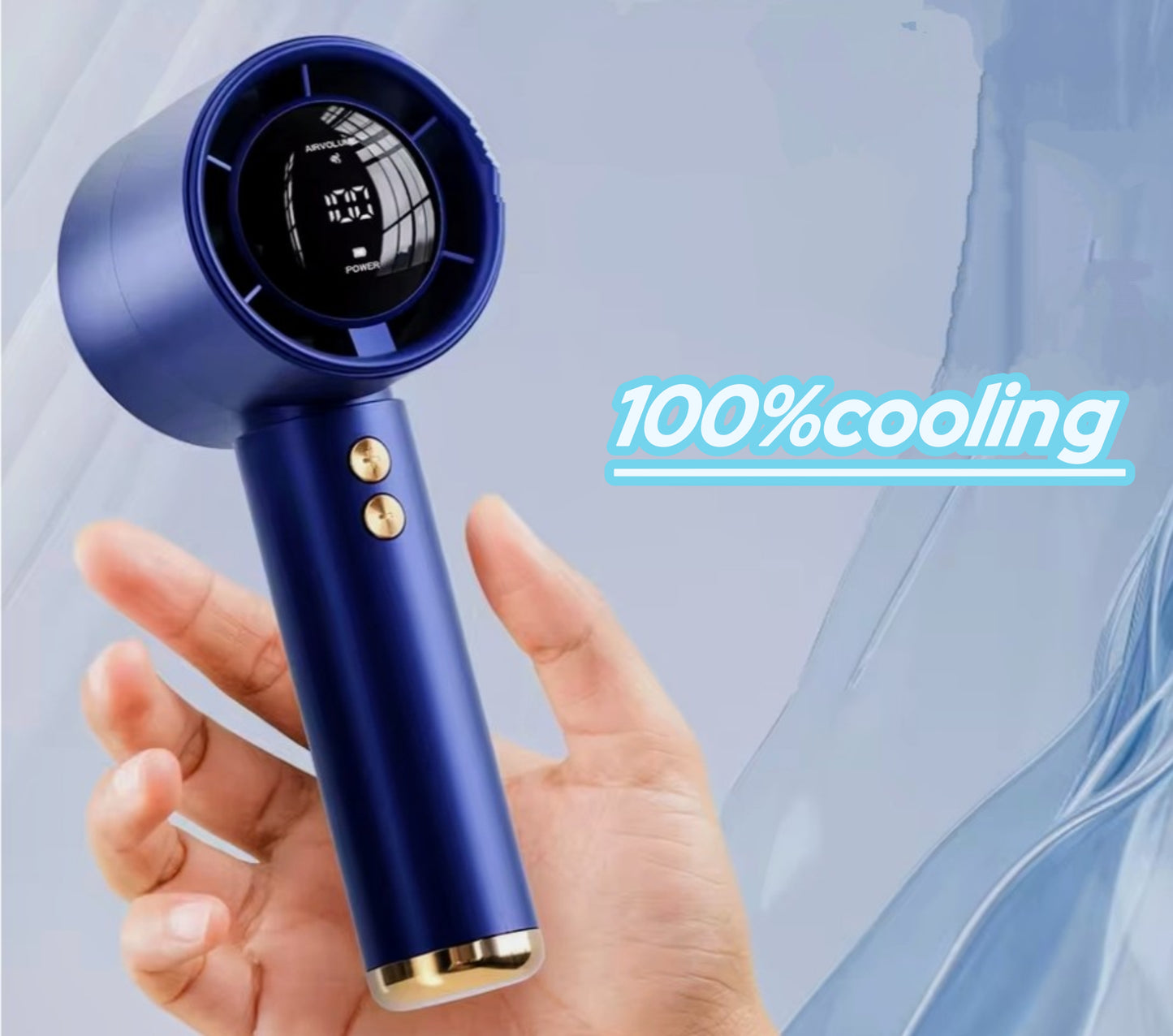 Draagbare coldsky cooling handventilator 100%verfrissing voor na het sporten of in de hitte.